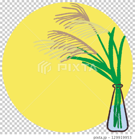 月亮與日本蒲葦框架 月亮與日本蒲葦框架 129919953