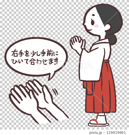 祈禱時如何攜手的圖示 129919961