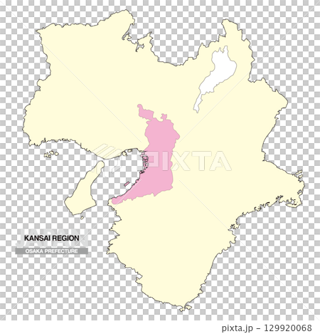 日本關西地區大阪府地圖無縣界 02 129920068