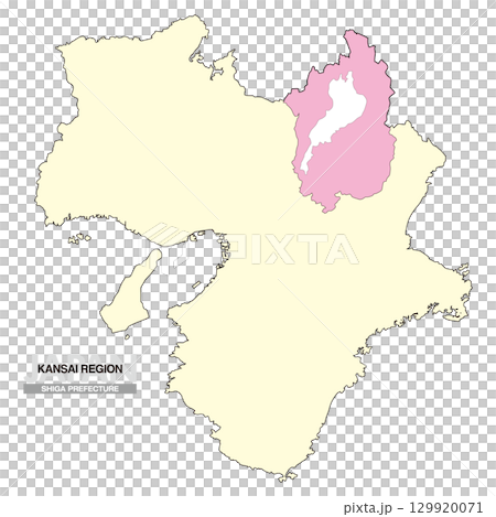 Map of Japan Kansai Region Shiga Prefecture No Prefectural Borders 02 129920071