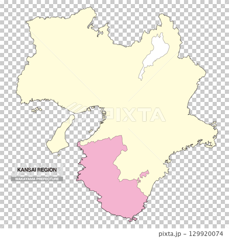 日本地圖關西地區和歌山縣無縣界 02 129920074
