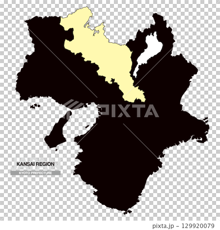 日本地圖關西地區京都府無縣界 03 日本地圖關西地區京都府無縣界 03 129920079
