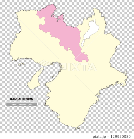 日本地圖關西地區京都府無縣界 02 129920080