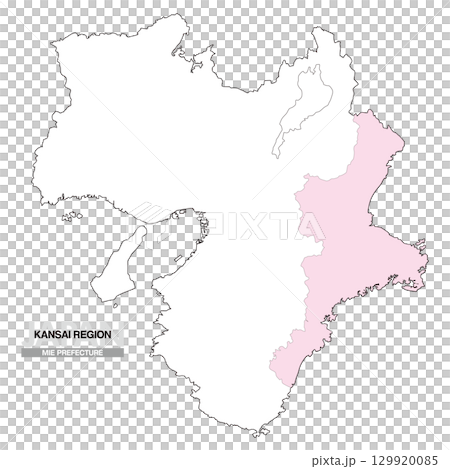 日本關西地區三重郡地圖無縣界 01 129920085