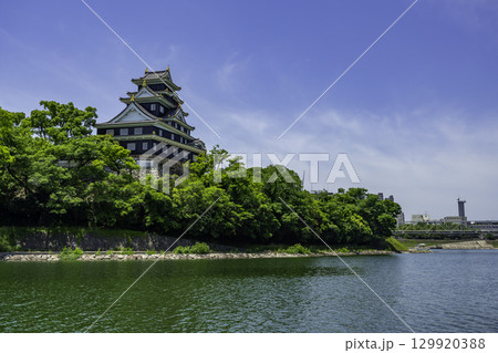 岡山城と旭川　岡山県岡山市 129920388