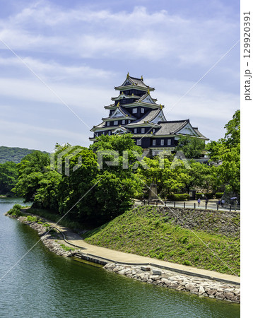岡山城と旭川　岡山県岡山市 129920391