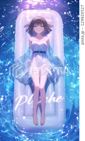 水中にいる水着の女性 129920527