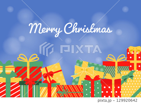 クリスマスのシンプルな背景　クリスマスカード 129920642