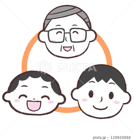 三世代男性のイラスト 129920888
