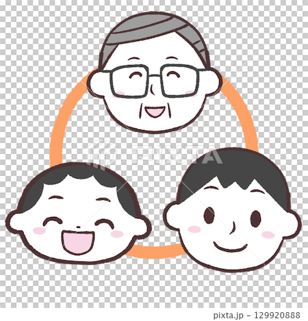 三世代男性のイラスト 129920888