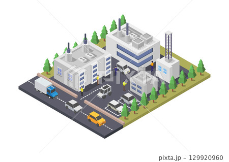 Radio television station isometric Radio television station isometric 129920960