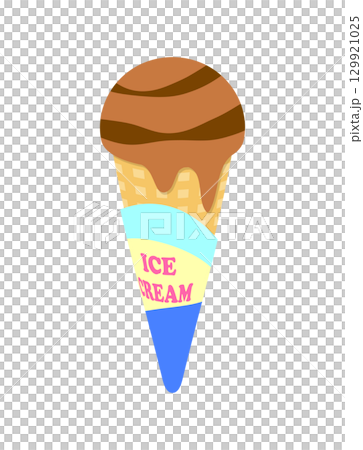 Ice cream coffee chocolate cone ice cream illustration Ice cream coffee chocolate cone ice cream illustration 129921025