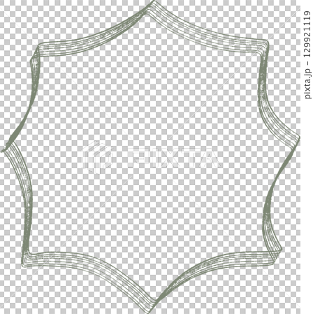 Olive green rake-touch octagonal frame Olive green rake-touch octagonal frame 129921119