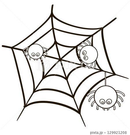 Halloween set with outlines of elements and characters. Group of object. Ghost, horror, celebration, witch, spider ,cemetery, skull, pumpkin, cauldron, for coloring pictures. Halloween set with outlines of elements and characters. Group of object. Ghost, horror, celebration, witch, spider ,cemetery, skull, pumpkin, cauldron, for coloring pictures. 129921208