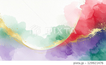 和柄、上品な和風イメージ、年賀状背景素材 129921476