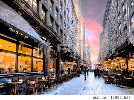ニューヨークの街並みイメージ ニューヨークの街並みイメージ 129921688