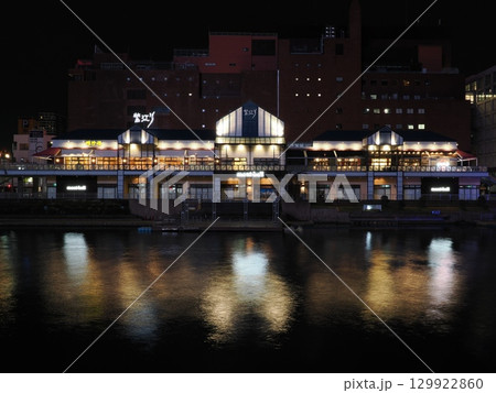 水辺に浮かぶ光のドーム―紫川河川敷の夜景Ⅱ 水辺に浮かぶ光のドーム―紫川河川敷の夜景Ⅱ 129922860
