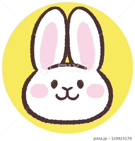 うさぎのアイコンのイラスト 129923179