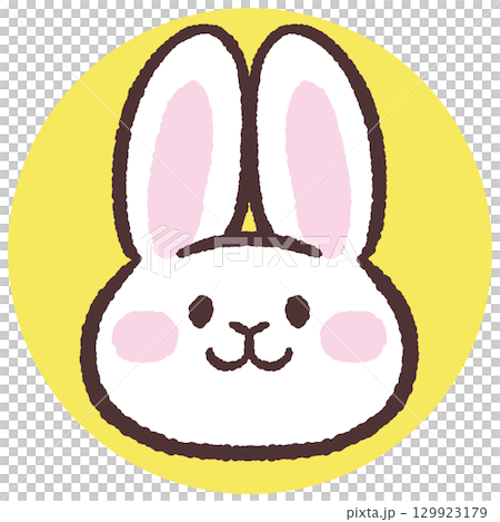 Rabbit icon illustration 129923179