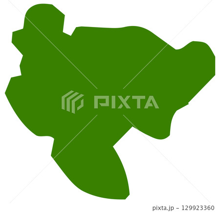 手描きのゆるい佐賀県の地図イラスト 129923360