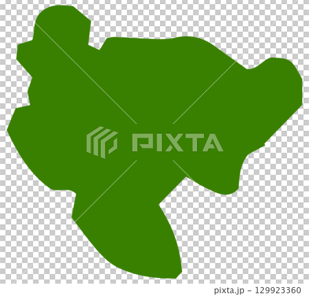 手描きのゆるい佐賀県の地図イラスト 129923360