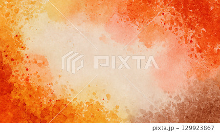 秋色の水彩スプラッシュ背景 秋色の水彩スプラッシュ背景 129923867