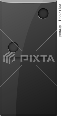 A minimalist domino piece with two pips, offering a sleek and contemporary visual design. 129924188
