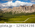 Winding Road in a Green Alpine Valley 129924198