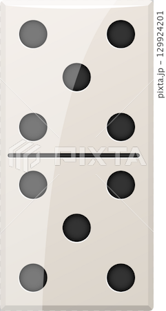 Domino tile featuring five pips on the top and three pips on the bottom, illustrating the 5-3 pattern. Domino tile featuring five pips on the top and three pips on the bottom, illustrating the 5-3 pattern. 129924201