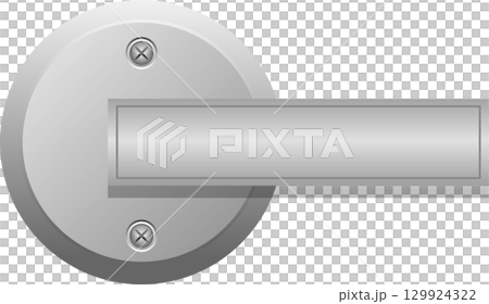 Shiny metal door handle hardware against a black background, for entering or exiting. Shiny metal door handle hardware against a black background, for entering or exiting. 129924322