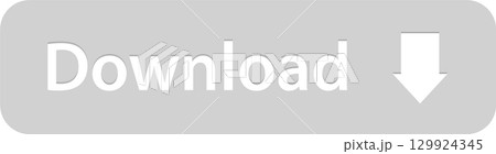 Download button with rounded corners on a gray background, featuring an arrow pointing down. 129924345