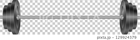 Barbell equipment for weightlifting and strength training, isolated on a black background. Barbell equipment for weightlifting and strength training, isolated on a black background. 129924379