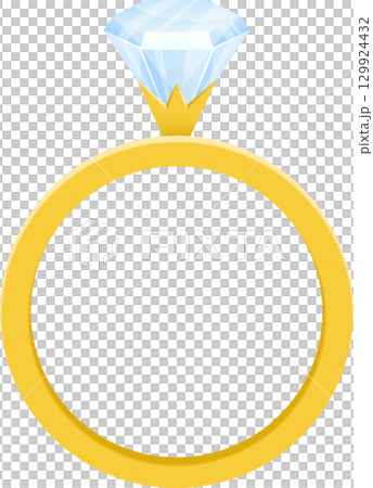 A golden ring with a sparkling diamond, symbolizing love, commitment, and eternal promise. 129924432