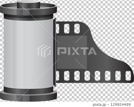 Film roll from a vintage camera used for photographic purposes during the analogue era of photography. 129924489