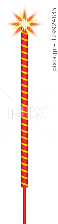 A whimsical flower on a striped pole stands out against the black background in bright colors. A whimsical flower on a striped pole stands out against the black background in bright colors. 129924835