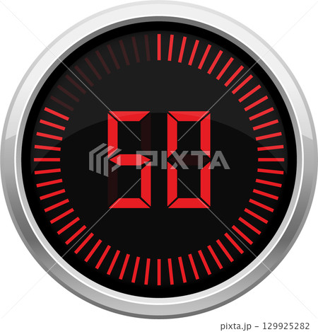 Timer Red Sign Illustration of a digital timer with red digits...のイラスト素材 [129925282 ...