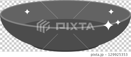 A gray, round bowl is shown with white star shapes near the edges. Empty bowl ready to use. A gray, round bowl is shown with white star shapes near the edges. Empty bowl ready to use. 129925353