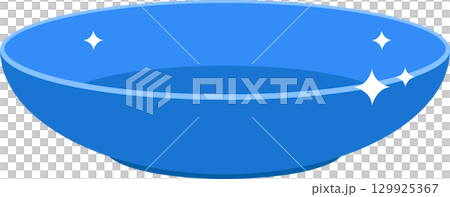 A blue bowl, sparkling clean, presents a pristine and inviting vessel for culinary creations. A blue bowl, sparkling clean, presents a pristine and inviting vessel for culinary creations. 129925367