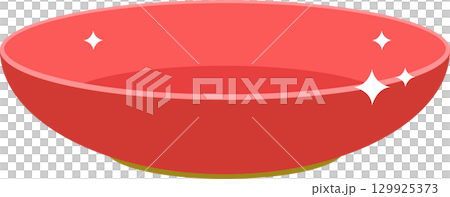 A red bowl shines with cleanliness, ready to hold a meal, snack, or decorative items. A red bowl shines with cleanliness, ready to hold a meal, snack, or decorative items. 129925373