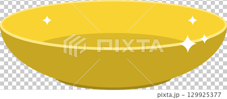 Shiny golden bowl with a smooth interior and sparkling highlights, perfect for serving food. Shiny golden bowl with a smooth interior and sparkling highlights, perfect for serving food. 129925377