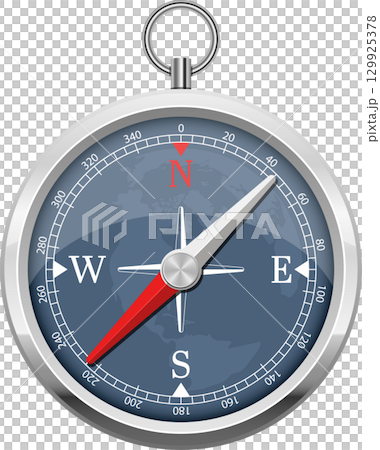 Navigational Compass: Classic instrument for direction-finding and orientation with cardinal points. Navigational Compass: Classic instrument for direction-finding and orientation with cardinal points. 129925378