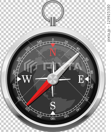 Classic compass: A navigational tool with a needle indicating direction. Essential for exploration. Classic compass: A navigational tool with a needle indicating direction. Essential for exploration. 129925380