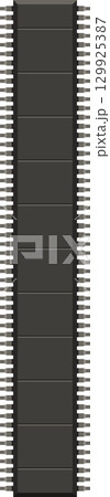 A textured gray paneled structure with repeated elements is set against a dark backdrop. 129925387