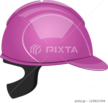 Vibrant pink helmet designed for safety and style, perfect for outdoor adventures and activities 129925394