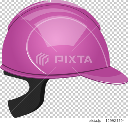 Vibrant pink helmet designed for safety and style, perfect for outdoor adventures and activities 129925394