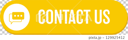 A bright yellow rectangular button with a chat bubble icon and the text "Contact Us" in white. 129925412