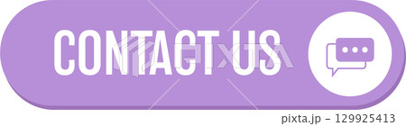 A rounded purple button with the instruction to 'Contact Us' and a message bubble icon. 129925413