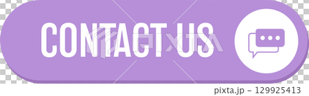 A rounded purple button with the instruction to 'Contact Us' and a message bubble icon. 129925413