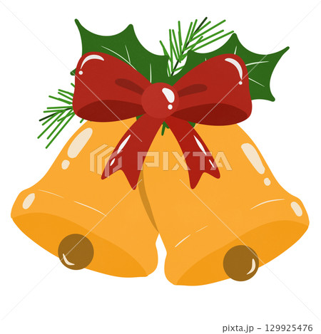 Christmas bells with ribbon Christmas bells with ribbon 129925476