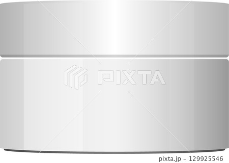 A simplistic, light gray container with a top that suggests beauty product or household item. 129925546